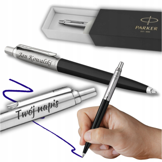 Bezfarebné guľôčkové pero Parker box + guľôčkové pero Parker modré